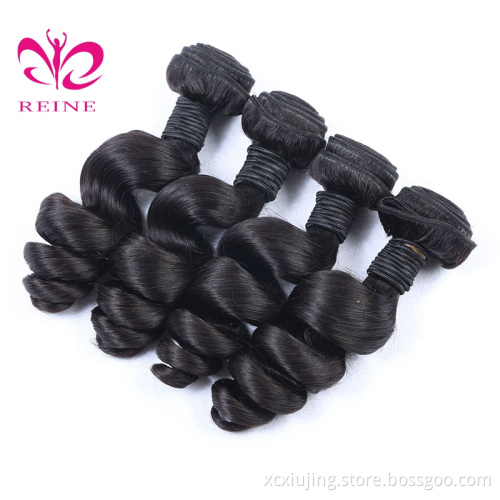 Best selling Natural extension human weave 8A grade virgin indian human hair 95-100g 100% virgin human hair for black woman